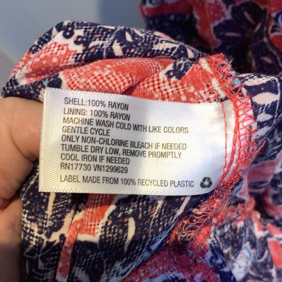 NWT Knox Rose Orange and Blue Floral Dress - Picture 5 of 6